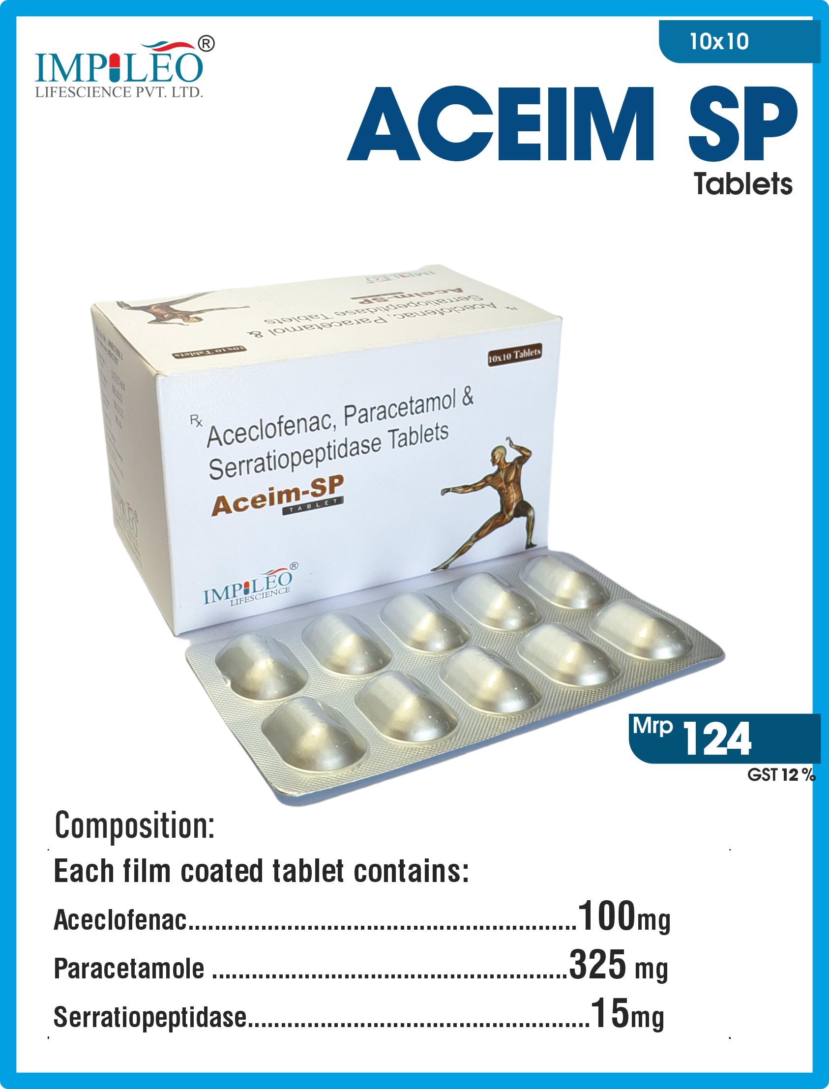 ACEIM-SP Tablets : Trusted Third-Party Manufacturing in Chandigarh Offers Top-Quality Aceclofenac, Paracetamol, and Serratiopeptidase Formulation